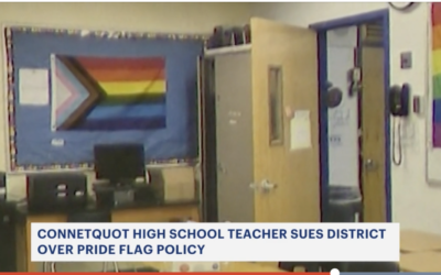 Teacher sues school district over denial of display of Pride flag